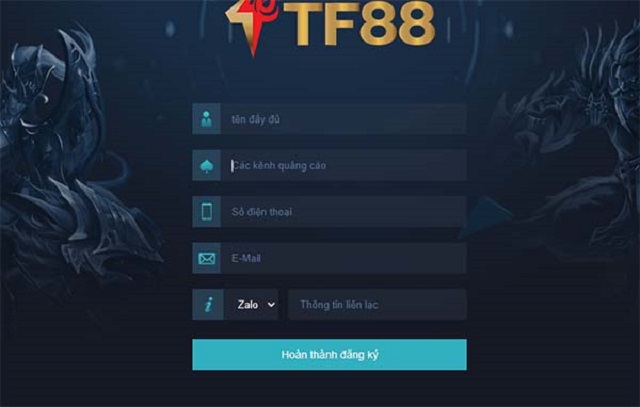 Biểu mẫu đăng ký trở thành đại lý nhà cái TF88