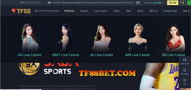 Casino TF88 luôn hấp dẫn người chơi cá cược