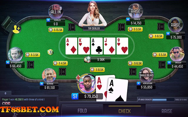 Giao diện chơi Poker tại nhà cái TF88